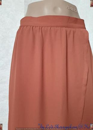 Фирменная rainbow collection юбка в пол кирпичного цвета на запах, размер хл5 фото