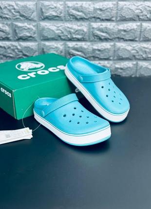 Crocs женские голубые кроксы сабо размеры 36-41