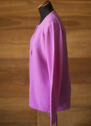 Сиреневый шерстяной женский кардиган stile benetton, размер l, xl4 фото