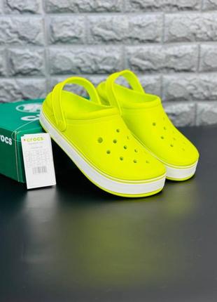 Crocs жіночі яскраві жовті крокси сабо розміри 36-41