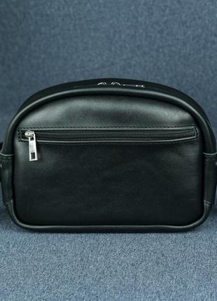 Женская кожаная сумка виола, натуральная кожа итальянский краст, цвет черный5 фото