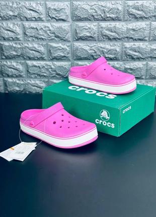 Crocs женские кроксы ярко розового цвета размеры 36-412 фото