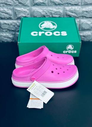 Crocs женские кроксы ярко розового цвета размеры 36-418 фото