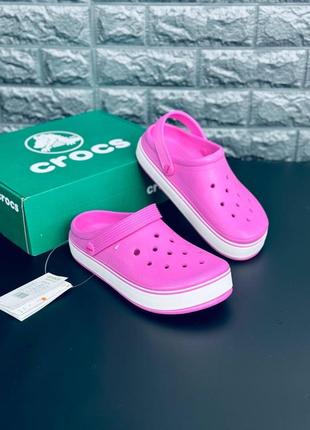 Crocs женские кроксы ярко розового цвета размеры 36-414 фото