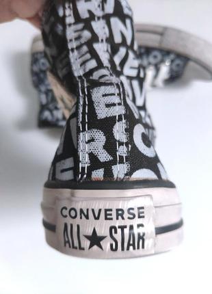 Бренду converse, оригінальні вологостійкі, високі кеди чорні з логотипом6 фото