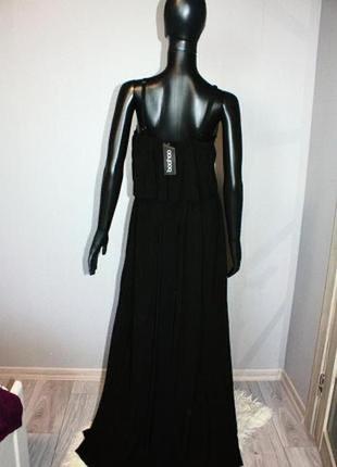 Стильное черное длинное макси платье сарафан в пол. италия м-л, 46-48