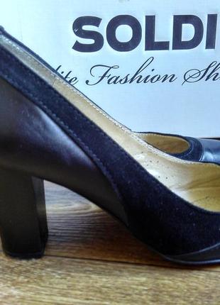 Туфли солди, soldi, натуральная кожа и замша