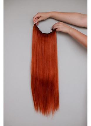 Накладне рівне руде волосся на заколках монопасмо2 фото