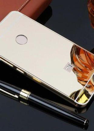 Чехол зеркальный xiaomi  redmi note 5a pro, prime  рамка алюминий, зеркало акрил