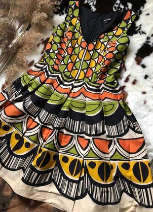 Летнее платье, хлопок, африканский принт, приталенное2 фото