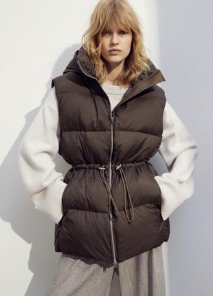 Жилет жилетка h&m пух перо