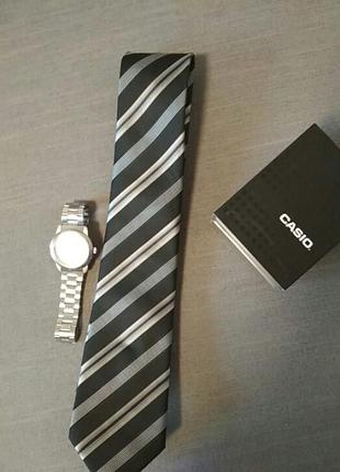 Краватка в смужку чорний сірий next