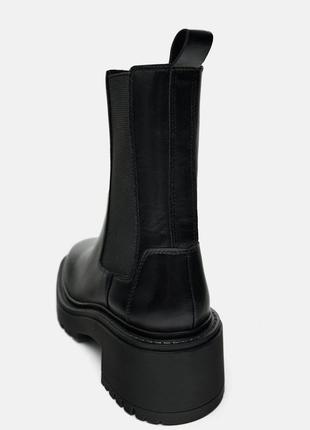 Кожаные челси (ботинки) от бренда zara3 фото