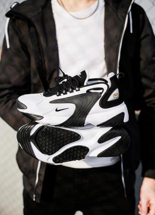 Nike zoom 2k white / black6 фото