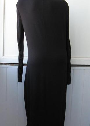 Платье миди из вискозы (рукава драпированные)4 фото