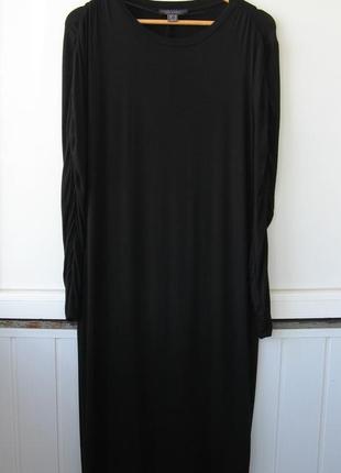 Платье миди из вискозы (рукава драпированные)7 фото