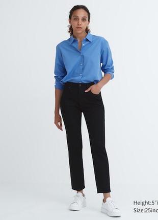 Джинси uniqlo чорні stretch slim straight