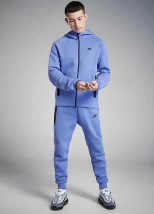 Кофта муж. nike tech fleece full-zip hoodie  (арт. fb7921-450)4 фото