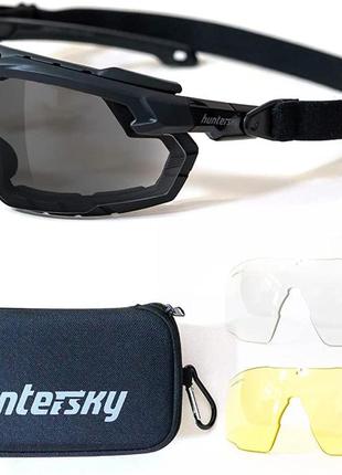 Huntersky баллистические, тактические защитные очки для стрельбы. не запотевающие2 фото
