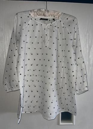 Стильна блуза в горох marc o’polo р38 100% льон