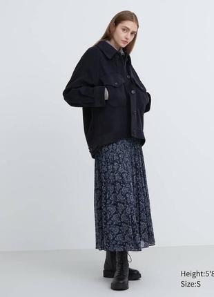 Куртка uniqlo:c темно-синяя oversized1 фото