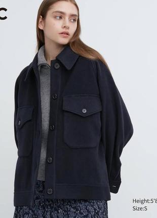 Куртка uniqlo:c темно-синяя oversized2 фото