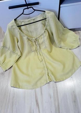 Блуза женская с широким рукавом,zara, лен,вышиванка