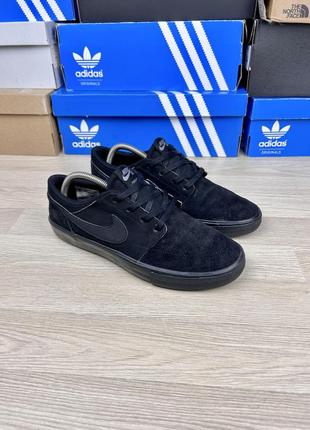 Кеди nike sb portmore ii solar чоловічі чорні замша 401 фото