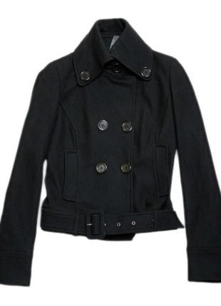 Стильне пальто з поясом і кишенями zara шерсть етикетка