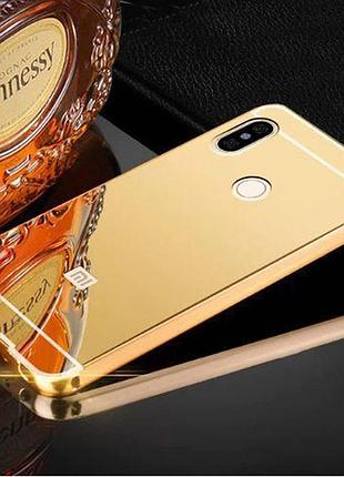 Чехол зеркальный xiaomi mi mix 2s , рамка алюминий, зеркало акрил