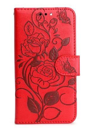 Чехол-книжка " роза"    для samsung j6 plus  j6+ (j610f)