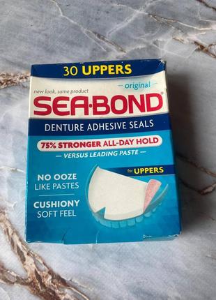 Пластыри для верхних зубных протезов от sea bond1 фото