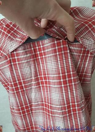 Фирменная adidas рубашка/блуза без рукавка в мелкую клетку в красном, размер с-м6 фото