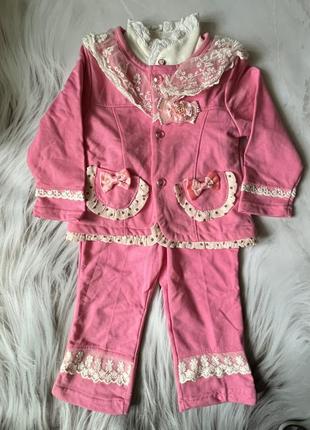 Костюм 3 в 1 на дівчинку 10-12 місяців