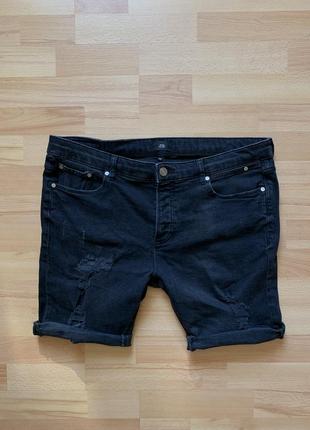 Джинсовые стрейчевые шорты с рваностями denim co original (р 36-38)