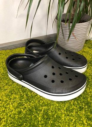 Crocs crocband court black крокс унісекс чорні, чоловічі крокси, жіночі крокс крокбенд