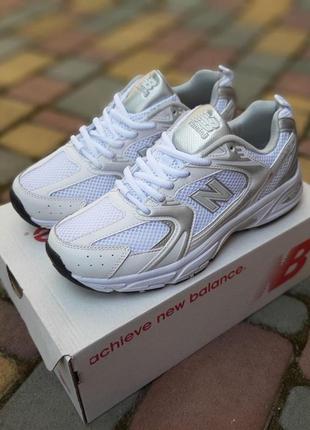 Женские кроссовки new balance 530 кожаные, кроссовки нью беланс, белые нью беленс в сетку1 фото