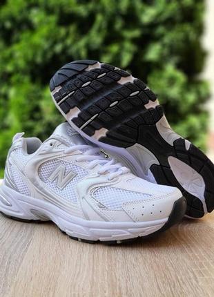 Женские кроссовки new balance 530 кожаные, кроссовки нью беланс, белые нью беленс в сетку7 фото