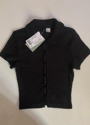 Топ топик футболка майка черная в перфорацию базовая прозрачный сеточка сетка тренд блуза блузка кофта кофточка поло4 фото