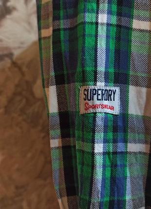 Superdry мужская теплая рубашка размер m в клетку4 фото