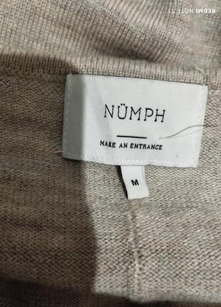 228.практическая шерстяная кофта комбинированной вязки креативного бренда из данной nümph6 фото