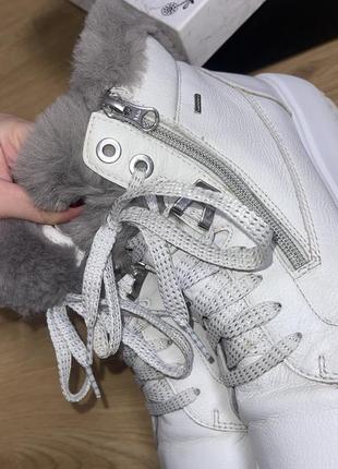 Geox оригинальные ботинки кожаные белые ботинки кожа сапоги сапоги4 фото