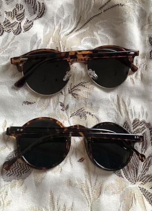 Очки окуляры солнцезащитные сонцезахисні лео леопардові леопард чорні черні стиль zara3 фото