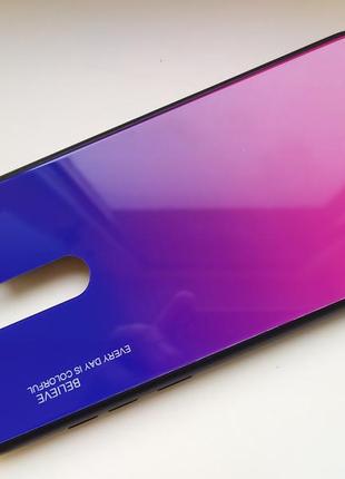 Чехол градиент стеклянный для xiaomi redmi note 8 pro