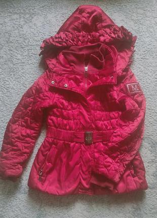 Атласна куртка на дівчинку monnalisa