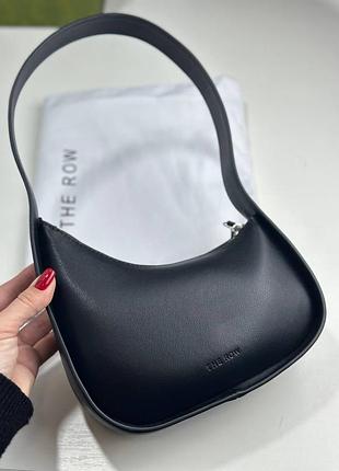 Сумка женская кожаная черная маленькая брендовая в стиле  the row
