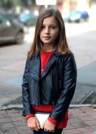 Куртка косуха для дівчинки 10-11 років.1 фото