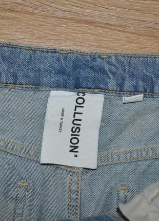 Голубые джинсы клеш inside leg collusion7 фото