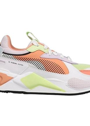 Женские кроссовки puma rs-x mis wns – us 9,5р eur 40,5р бело-оранжево-салатовые2 фото