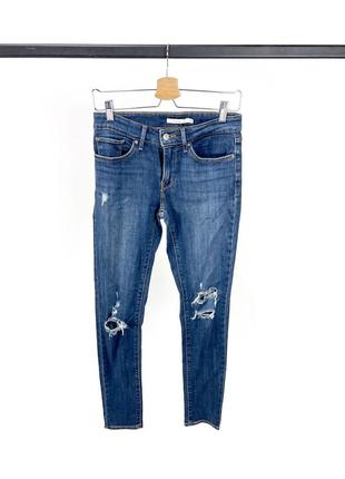 Джинсы фирменные levis 711, skinny, синие